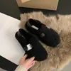 Zapatos Peludos de Moda para Mujer Ropa de Exterior 2026 Nuevo Otoño/Invierno Mocasines con Plus de Terciopelo Slip-on Versátiles Suaves Cómodos Zapatos de Algodón