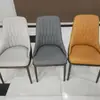 Suministro Directo de Fábrica Silla de Comedor Tapizada Suave Color Crema, Silla con Respaldo de Lujo Ligero Estilo Italiano, Compra al por Mayor para Restaurantes y Hoteles