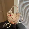 Comércio Exterior Estilo Hong Kong Retrô 2025 Estampada Grande Capacidade Nova Tendência Moda Texturizada Transversal Ombro Axila Bolsa para Mulheres