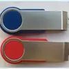 Dongle Giratório Metálico Escovado de Cabeça Grande com Porta de Alto-falante Grande e Estojo Plástico Combinando para Pen Drive