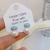 Banho de Ouro Real, Coleção Série Azul Moda Coreana e Japonesa, Brincos de Esmalte com Efeito Gotejante para Mulheres, Novos Brincos e Acessórios de Luxo Leve Nicho