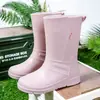 Botas de lluvia para mujer de nuevo estilo transfronterizas, adultas, engrosadas, a la moda, bonitas, botas de lluvia elegantes, zapatos de agua de invierno, zapatos de goma, venta al por mayor
