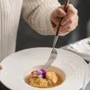 Juego de Cubiertos de Madera Coloridos para Filete, Tenedor y Cuchara de 3 Piezas de Fábrica Portuguesa Acero Inoxidable 304 Vajilla para Comida Occidental juego Cuchara y Tenedor