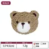 Patch Bordado de Urso Cartoon Fofo Mais Vendido da Amazon para Bolsas, Etiqueta Bordada de Computador, Lenço, Patch Estilo Urso Marrom