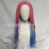 Peluca Larga Alienstage Mizi Clematis Rosa Azul Gradiente Capas