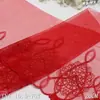 Renda Bordada de Seda Dourada com Padrão de Rede Chinesa Vermelha Neoclássica Tanglong para Roupas e Têxteis Domésticos 26cm Acessórios