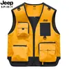 Chaleco para Hombre 2026 Nuevas Llegadas Primavera/Verano Exterior Casual Multibolsillos Pesca Secado Rápido Moda Holgado Hombro Caído