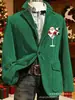 Site independente internacional Amazon TEME blazer de veludo cotelê de manga comprida com dois bolsos masculinos