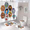 Cortina de Ducha Impermeable y Resistente al Moho de Poliéster con Estampado Digital de la Serie Paw Patrol, Juego de Cuatro Piezas, Venta Directa de Fábrica, Impermeable de Alta Densidad