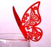 Adesivos de parede de borboleta 3D AliExpress casamento copo oco cartão laser assento papelão fábrica em estoque atacado