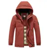 2026 Invierno Nuevo Chaqueta Abrigo de Algodón Gruesa Cálida con Capucha para Hombre Ropa Casual de Algodón para Padres de Mediana Edad y Mayores