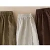 Falda midi plisada de algodón puro para mujer, nueva colección de verano 2025, de cintura alta, adelgazante, que cubre la cadera, de línea A, adecuada para figuras petite