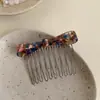 Pente de Cabelo com Laço com Grampo de Cabelo com Franja de Laço de Acetato Invertido, Novo Clipe Lateral Elegante Antiderrapante Tendência para Cabelo Quebrado