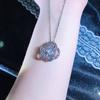 Collar de Rosa con Microincrustaciones de Diamantes Completos de Diseño Nicho de Alta Gama, Estilo Celebridad Cibernética Ins, Imitación de Pulsera de Diamantes Mosan Importados