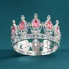 Corona de Cumpleaños Fiesta Transfronteriza Flor Pastel Vacaciones Corona Infantil Tiara Diamante de Gama Alta Redonda Corona Pequeña