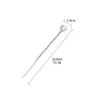 Acero Inoxidable 304 Mango Largo Cuchara de Bar Mezcladora Clip para Hielo Cuchara Doble para Mezclar Cócteles Cuchara Mezcladora para Café Leche Té
