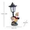 Tema de Natal Família de Cisnes Artesanato de Resina Enfeites Carregamento Solar Estátua Externa Luzes Luzes Noturnas para Pátio