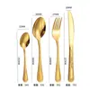 Conjunto de Talheres de Aço Inoxidável de Alta Qualidade Transfronteiriço com Padrões Criativos, Faca de Churrasco, Garfo e Colher de Sobremesa de Qualidade Hoteleira