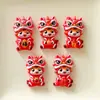Nuevos Accesorios Pequeños de Resina para el Despertar del León del Año del Caballo Estilo Chino Materiales de Decoración para Pulsera DIY Llavero Papelería Imán de Refrigerador