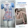 Sonho de Borboleta Seda Lingerie Japonesa Menina Fofa Lolita Estilo Puro Desejo Avental de Tela Transparente Empregada A635