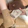 Calcetines bordados de capibara para mujer, otoño e invierno, forro polar, engrosados, cálidos, de terciopelo, para el hogar, resistentes al frío, calcetines para dormir