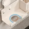 Soporte para Secadora de Pelo con Ventosa, Estante de Almacenamiento para Secadora de Pelo, Soporte para Secadora de Pelo de Pared para Baño, Enrollador de Cable para Secadora de Pelo, Artefacto para Almacenamiento Doméstico