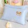 Funda de almohada infantil bordada de toalla de algodón 30X50 Algodón puro Funda de almohada para bebé individual 40X60 Funda de protector de almohada para estudiante