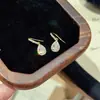 Pendientes de Gota de Agua Franceses Super Brillantes Transfronterizos Lujo Ligero Pendientes de Circonita de Gama Alta Pendientes de Moda Pendientes Versátiles de Nicho