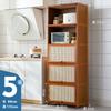 Estante de almacenamiento de cocina, gabinete de almacenamiento multicapa con puerta, gabinete multifuncional para cuencos, palillos, platos y ollas, gabinete de almacenamiento para electrodomésticos