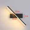 Lámpara de pared lineal minimalista moderna de aluminio negro para habitaciones de hotel, pasillos y mesitas de noche de dormitorio para leer, AC110V