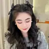 Pinza de Flequillo con Lazo de Encaje Negro para Mujer, Modelo Nuevo de Alta Gama 2026, Pinza Lateral Premium para el Cabello