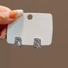 Pendientes de Tachuela de Perla Francesa de Lujo Ligero Aguja Plateada Diseño Retro Coreano Pendientes de Ojo de Gato Luna Estrella Puños de Oreja de Zirconia Súper Brillantes