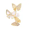 2025 Nuevo Broche de Mariposa con Concha Nicho Creativo Elegante Corsage con Circonita Microincrustada Broche de Perla de Agua Dulce Accesorios