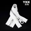 Zíper Ykk Não. 5 Cabeças de Cobre Branco com Fechamento para Jaquetas, Casacos, Bolsas, Zíper de Metal em Estoque