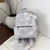 Bolsa de viaje de tela de lunares, gran capacidad, elegante y ligera, mochila casual para mujer para exteriores, moderna y versátil para ir al trabajo, mochila para mujer