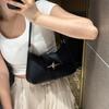 Bolsa de Axila Lisa para Mulheres, Nova Moda 2026, Bolsa de Ombro Estilosa e Casual, Bolsa Quadrada Pequena Simples Tendência de Verão