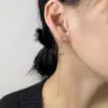 Brincos Longos com Franjas de Gota d'Água, Brilhantes Vazados com Diamantes, Simples Elegantes, Estilo Lady, Efeito Emagrecedor, Tendência Exclusiva Europeia e Americana
