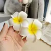 Flor de huevo blanca DIY hecho a mano tocado creativo pinza lateral accesorios para el cabello de verano playa nupcial tamaño de flor completo