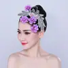 Jiaozhou Yangko tocado abanico apertura danza plaza danza cuadrada tocado de plaza danza clásica folclórica latina actuación de danza cuadrada por Mai Taibao