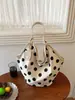 Bolso de axila de nicho de alta gama para mujer, bolso tipo cubo con estampado de lunares nuevo 2026, bolso de hombro de gran capacidad
