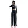 Jeans reto para mulheres 2023 novo design de cor contrastante primavera/outono inverno calças largas soltas afinadoras forradas com fleece