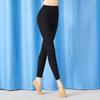 Calça Saia de Dança para Estudantes Femininas, Calça de Treino Comprimento 9/10, Leggings Pretas de Cintura Alta para Dança Moderna, Dança Latina e Modelagem Corporal para Adultos