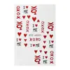 Belleza Total Transfronterizo Nuevo Día de San Valentín Pegatinas para Uñas Corazón Rojo Letras Línea Francesa Manicura
