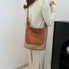 Bolso de Hombro Bajo para Mujer Bolso de Mujer 2025 Nueva Llegada Bolso Peludo Portátil Gran Capacidad Estilista Casual Bolso Cruzado de un Solo Hombro Simple