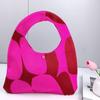 Fabricante Bolso de Punto Verano Versátil Moda Nicho Multicolor Contrastante Dopamina Simple Bolso Cruzado Bolso de Hombro
