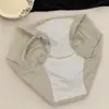 Pantaletas de algodón puro antibacterianas de 10A con entrepierna extendida, hipoalergénicas, transpirables, de cintura alta, bragas para mujer con control de abdomen postparto