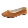 Zapatos Nuevos de Gamuza Estilo Coreano Puntiagudos para Mujer Colores Caramelo Planos Tallas Grandes 40-43 Comercio Exterior