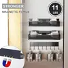 Estante de almacenamiento magnético para refrigerador sin perforaciones transfronterizo, almacenamiento lateral, condimentos de cocina, estante lateral multifuncional para condimentos
