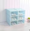 Caja de Almacenamiento tipo Cajón de Plástico para Zapatos Combinación de Gabinete de Zapatos Almacenamiento Apilable para Ahorrar Espacio y Plegable con Compartimentos Estilo Japonés