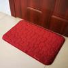 Alfombra de baño, felpudo de forro polar coral, antideslizante, con relieve de guijarros